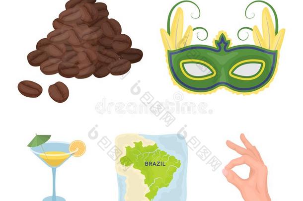 巴西苏木,国家,面具,狂欢节.巴西苏木国家放置收集