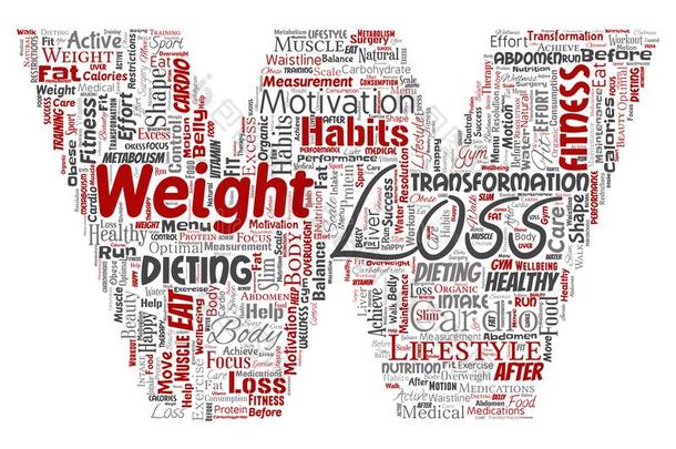 矢量重量损失健康的日常饮食变化信字体wickets三柱门