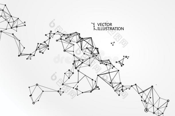 抽象的感觉关于科学和科技图解的设计.