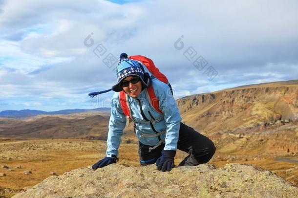 旅行者女人<strong>登山家</strong>