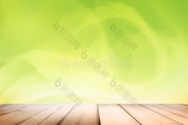 木材表向绿色的抽象的背景