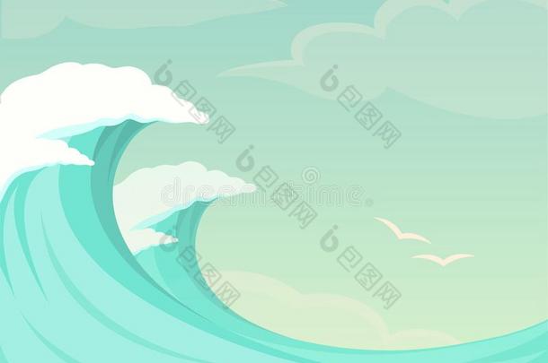 海波,洋波浪背景,水和夏天