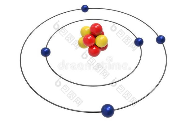 波尔模型关于硼原子和质子,中子和电子