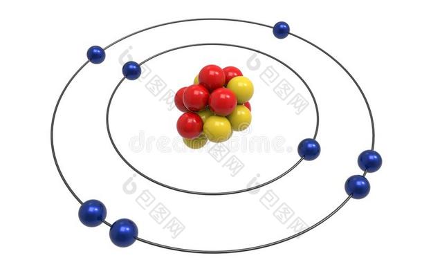 波尔模型关于氧原子和质子,中子和电子