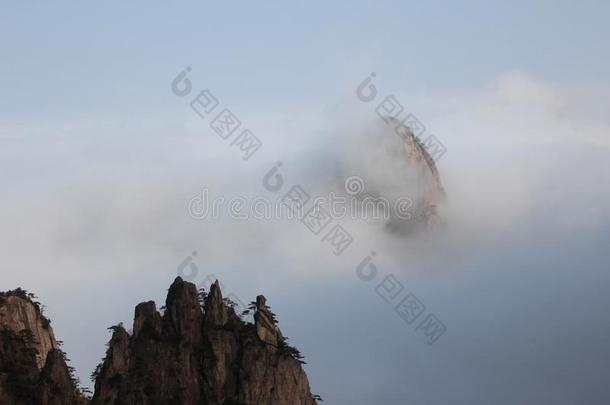 黄色的山-黄山,中国.