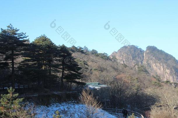 黄色的山-黄山,中国.