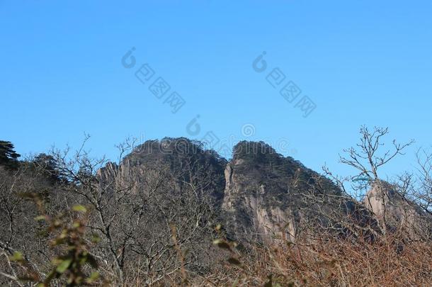 黄色的山-黄山,中国.