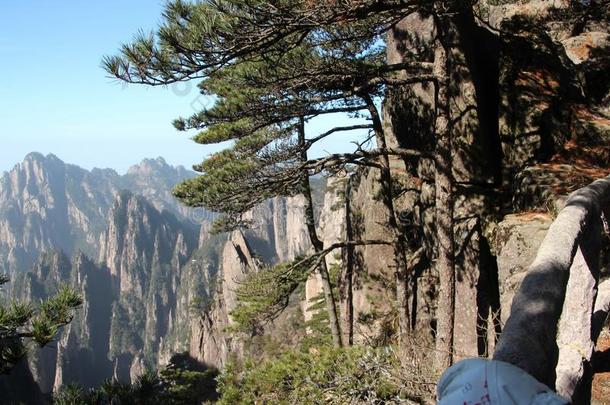 黄色的山-黄山,中国.