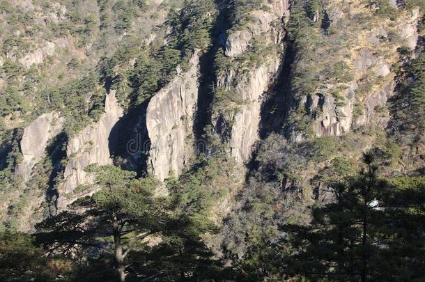 黄色的山-黄山,中国.