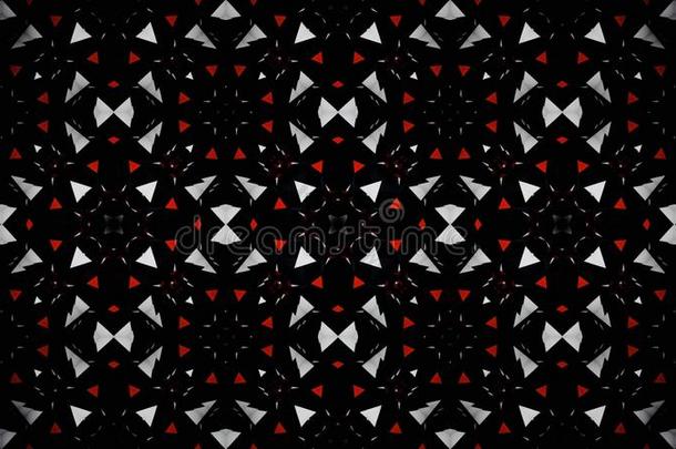 抽象的红色的白色的黑的几何学三角形块颜色壁纸