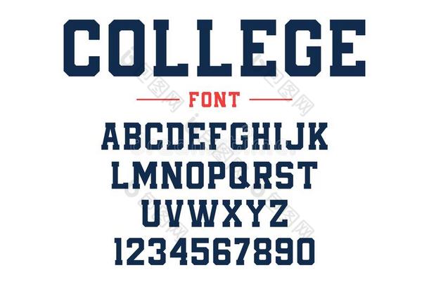 典型的大学字体.酿酒的运动字体采用美国人方式为英语字母表的第6个字母