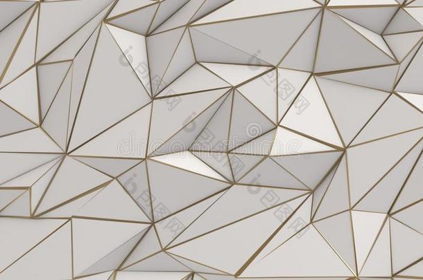 白色的和金抽象的低的工艺学校三角形背景