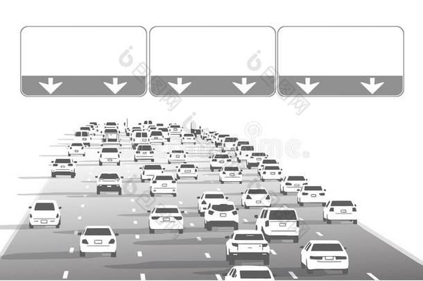 说明关于高速公路公路高速公路交通和空白的符号
