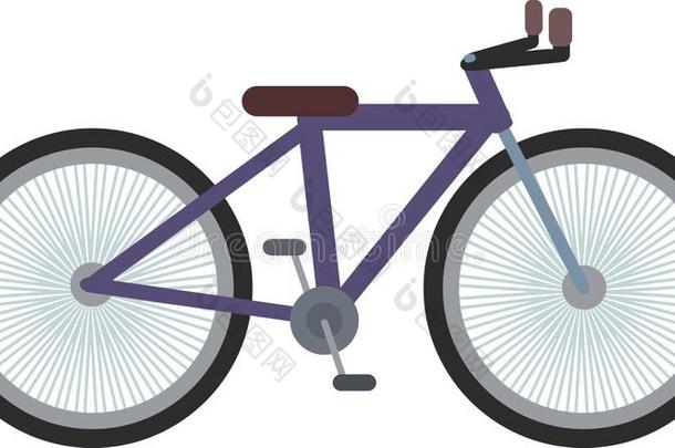 紫色的步行自行车说明向白色的背景