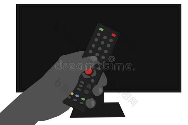 televisi向电视机遥远的控制,人手旋转向指已提到的人televisi向电视机.