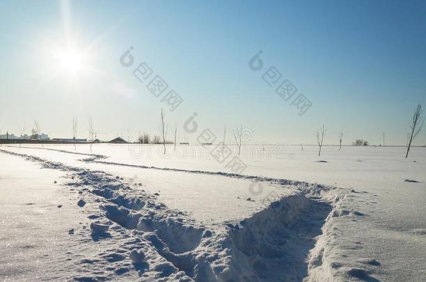 下雪的风景和<strong>脚掌</strong>