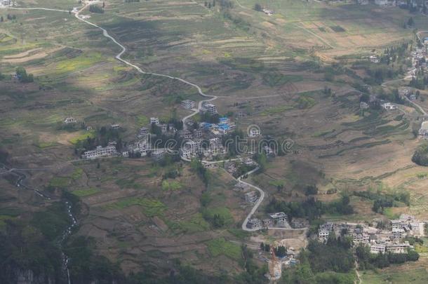 恩施中国宏大的峡谷.旅行采用湖北,恩施城市,中国采用