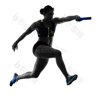 体育运动接替人员跑步的人短跑运动员跑步跑步的人隔离的西略图片