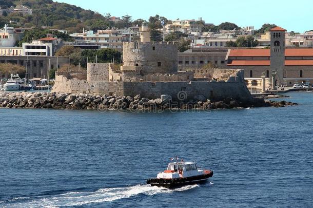 堡垒关于SaoTomePrincipe圣多美和普林西比.尼古拉斯罗兹地貌名称在罗兹地貌名称城市,看法从海港.