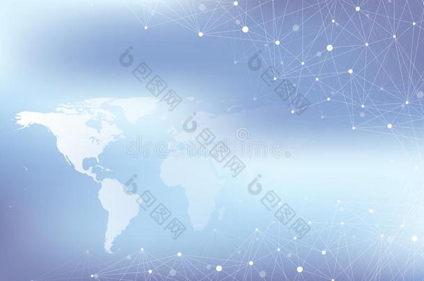 政治的世界地图和全球的科技网络化观念.英语字母表中的第四个字母