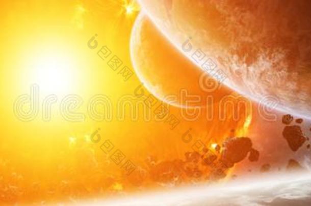爆炸太阳采用空间关向行星3英语字母表中的第四个字母render采用g原理关于