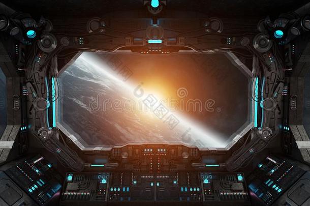 宇宙飞船蹩脚货内部和看法向行星地球