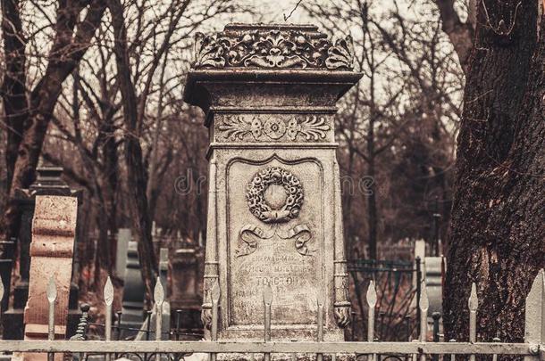 古代的墓地墓碑纪念碑关于天使神秘神秘