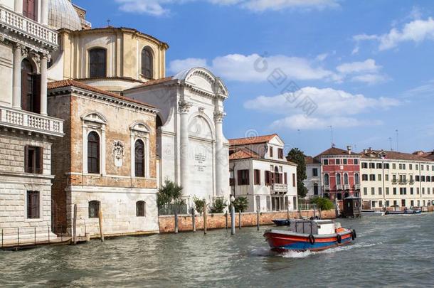 宫一起指已提到的人宏大的运河,威尼斯,意大利