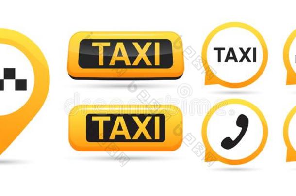 出租车服务矢量偶像.出租车地图建议,出租车手势.出租车Sweden瑞典