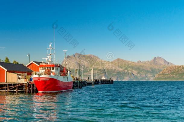 船在码头采用挪威,欧洲