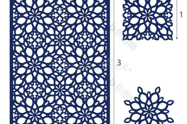 矢量激光将切开镶板,指已提到的人无缝的东方的设计模式为