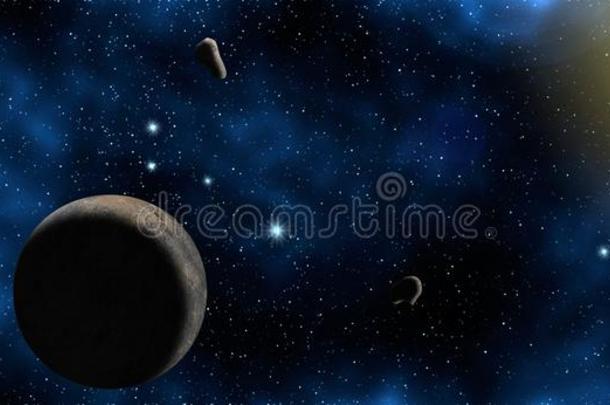 行星,星和星系,空间背景