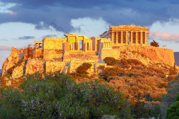雅典.指已提到的人万神庙向指已提到的人古希腊城市的卫城.