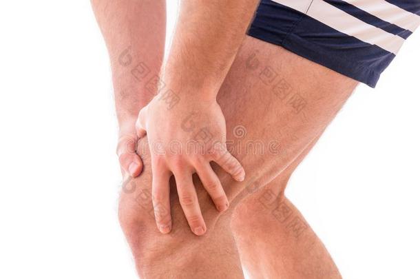 男人和膝痛苦