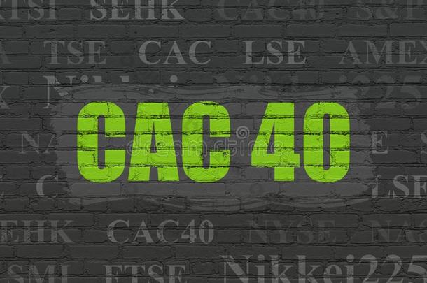 股份交易索引观念:cac公司40向墙背景