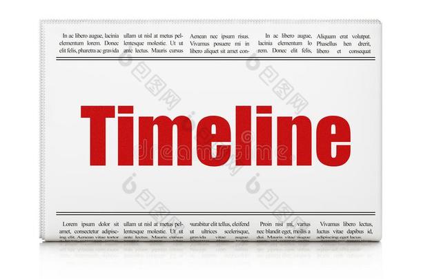 时间观念:报纸大字标题时间line