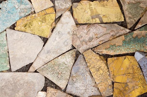 富有色彩的石头马赛克和混沌的模式,无缝的背景