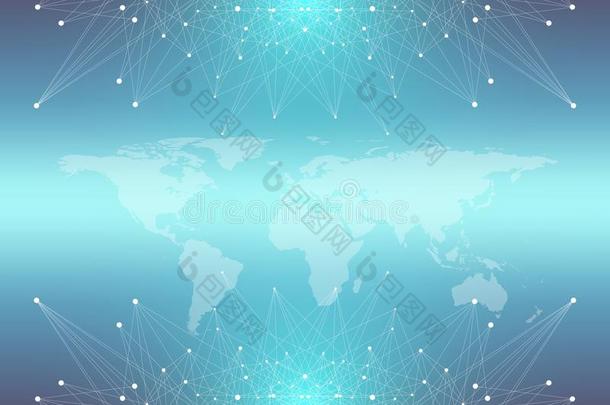 政治的世界地图和全球的<strong>科技网</strong>络化观念.英语字母表中的第四个字母
