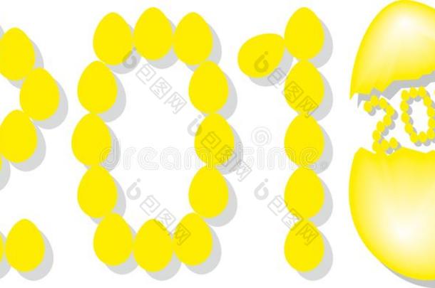 数字2018从黄色的卵和黄色的年2018里面的指已提到的人int.安静