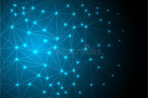 抽象的光线条网孔多边形网资料互联网蓝色技术