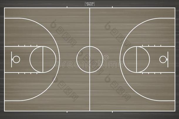 篮球田为背景.篮球法院和线条帕特
