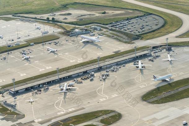 空气的影像关于位面在终端在奥利机场