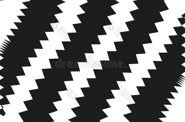 抽象的波状的台词.弧形的锯齿形的黑的和白色的条纹.vect