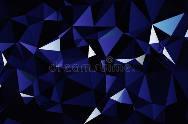 抽象的蓝色和黑的颜色三角形多边形壁纸