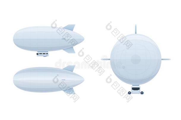 现代的天空运载工具.天空气球航空器采用不同的角.