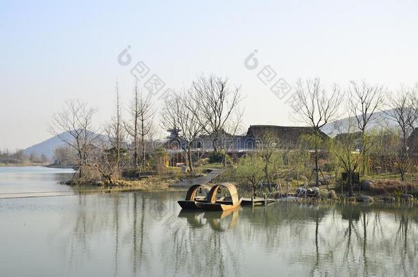指已提到的人春季风景关于年化湾在无锡,中国.
