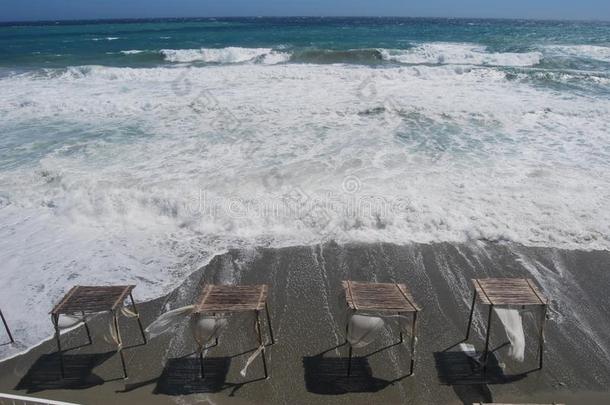 夏结果海暴风雨向指已提到的人海滩