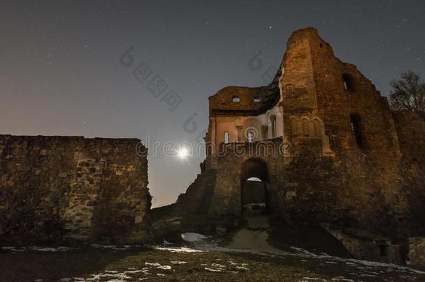 城堡毁坏多瑙施陶夫在近处雷根斯堡,德国