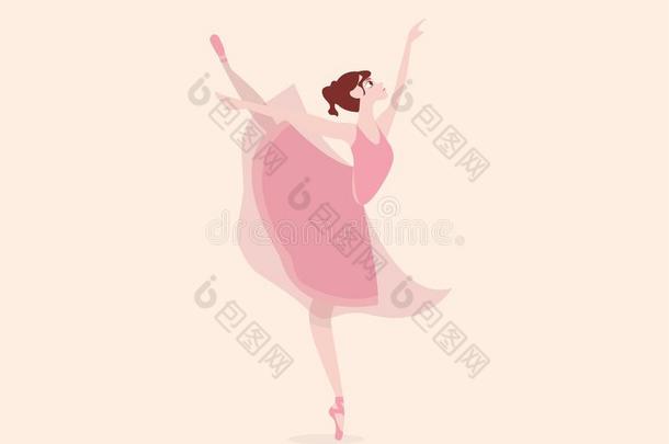 漂亮的漫画跳舞芭蕾舞女演员