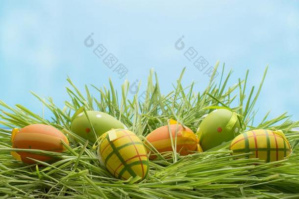 复活节卵.有趣的装饰.幸福的复活节